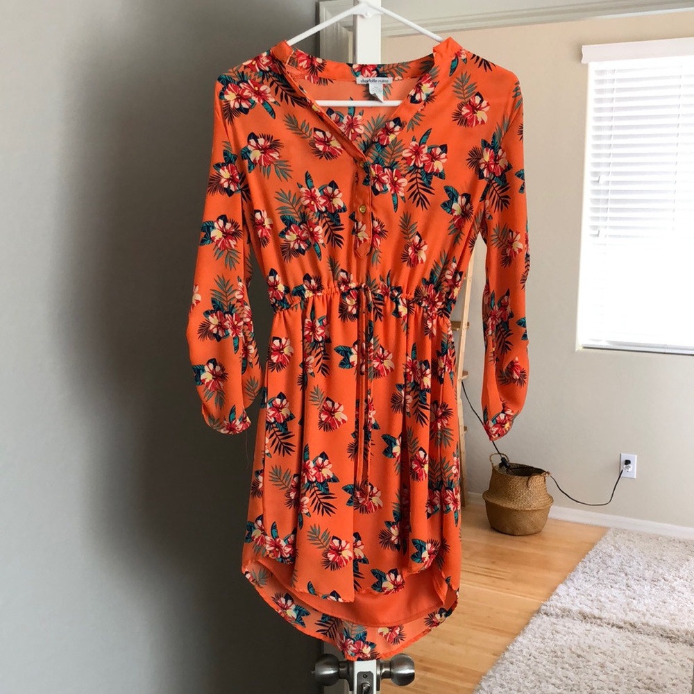 Tropical orange dress